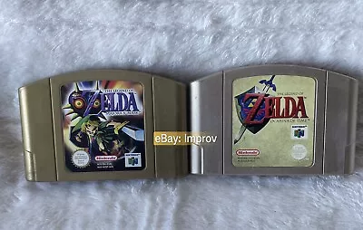 The Legend Of Zelda Majoras’s Mask & Ocarina Of Time Nintendo 64 N64 Pal Genuine • $163