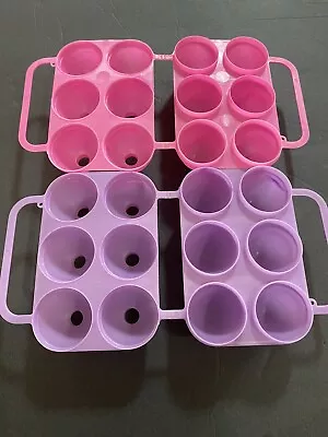 Jello Egg Molds Vintage Lot Of 2 Molds Pink Purple Smooth Egg Hinges • $23.95