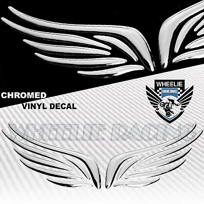 6.25  Custom 3d Abs Emblem Decal Fairing/fender Sticker Wing/devil Chrome Silver • $9.98