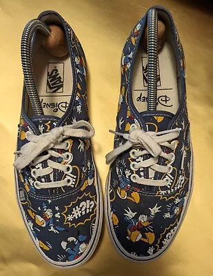 Vans Off The Wall Disney Donald Duck Authentic Limited Edition Men 9.5/Women 11 • $64.96