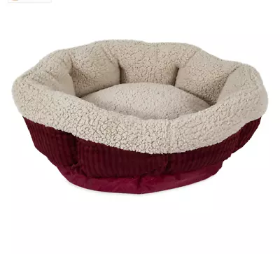 Aspen Pet Round Self Warming Pet Bed Dog And Cats RedSize:S • $23.88