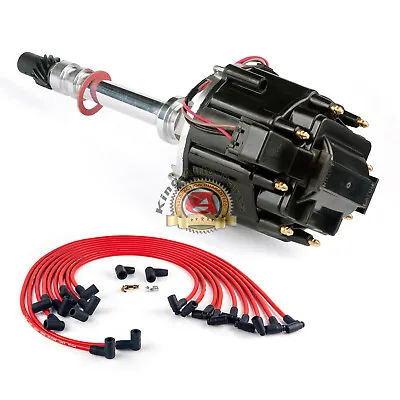 $85.80 • Buy Chevy SBC 283 305 327 350 400 HEI Black Distributor With Spark Plug Wires Kit
