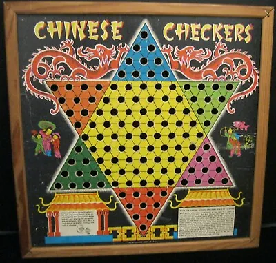 $18.99 • Buy VINTAGE CHINESE CHECKERS BOARD GAME BY TRANSOGRAM COMPANY, INC. N.Y.C. 16  X 16 