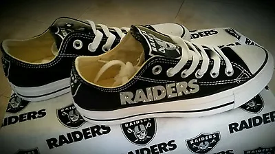  Oakland Raiders Converse Women's Sneakers • $84.99