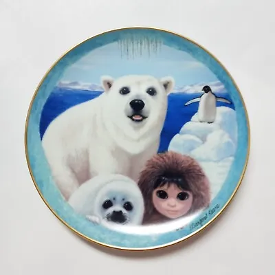 Polar Bear Seal Penguin Eskimo Child Collector Plate Alaska Gentle Kingdom VTG • $11.59