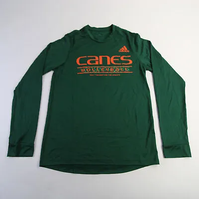 Miami Hurricanes Adidas Creator Long Sleeve Shirt Men's Dark Green New • $10.50