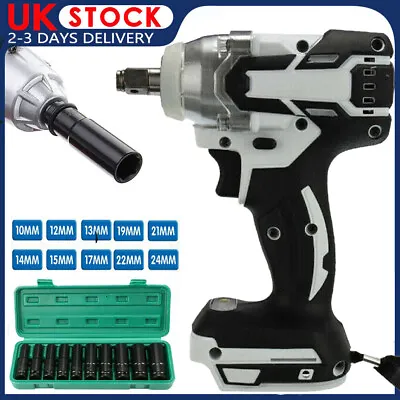 For Makita 21V Battery Impact Wrench Brushless Driver Cordless Rattle Gun Socket • £44.99