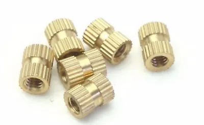 10X  M5 Thread L=8mm Brass Insert Nut Injection Moulding Inserts Threaded M5x5mm • £4.49