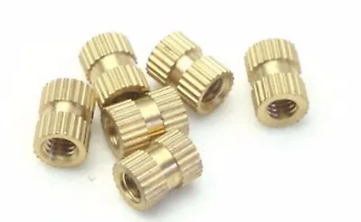 20X  M5 Thread L=12mm Brass Insert Nut Injection Moulding Inserts Threaded UK • £6.99