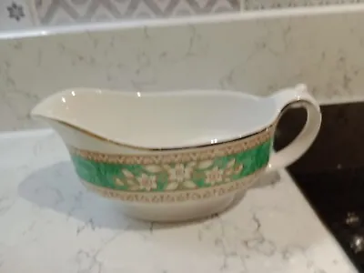 W.R MIDWINTER Burslem Gravy Sauce Boat Green/Gold ROCKWOOD Pattern ~ RARE COLOUR • £5.99