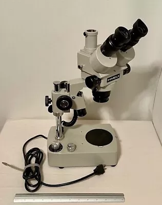 MEIJI EMZ-TR Triocular Microscope Stereo SWF10X With Illuminated Stand  • $1050