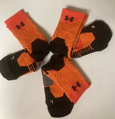 Under Armour Moisture Wicking Athletic Crew Socks Large(men's Shoe 9-12) 3 Prs • $21.99