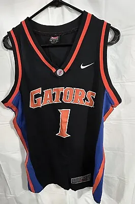 Nike Florida Gators Basketball Jersey Medium Authentic Elite Blackout 1 2000s • $38.24