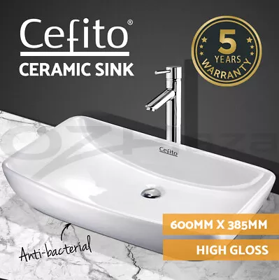 Cefito Ceramic Bathroom Basin Vanity Sink Above Counter Hand Wash Bowl White • $64.95