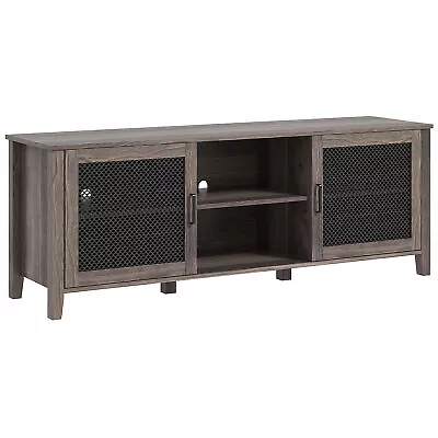 Industrial TV Stand For TVs Up To 65  Media Center Table With Adjustable Shelf • $202.91