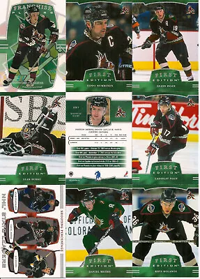 2002-03 ITG In The Game 1st Edition Phoenix Coyotes Complete Team Set (10) • $1.39