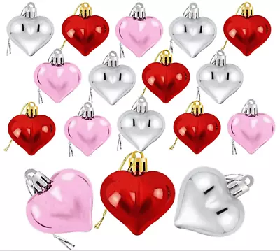 $11.75 • Buy Valentine's Day Heart Shaped Ornaments 36 Pcs, Hanging Decorations For Valentine
