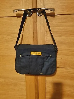 Samsonite 1910 Laptop Shoulder Bag Hand Luggage Business Office Work Yellow Trim • £19