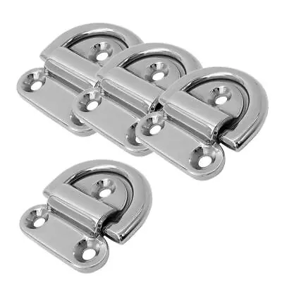 4Pcs Folding Pad Eye Deck Lashing Ring Anchor Point For Trailer Van Rope • £21.82