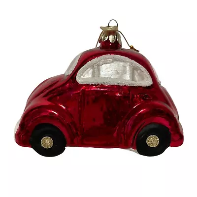 KSA Kurt Adler Volkswagen Beetle In Red Glass Ornament • $14.97