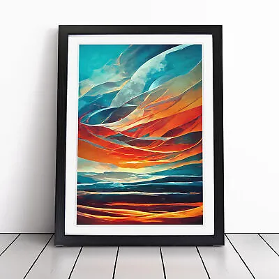 Sunset Abstract Art No.3 Wall Art Print Framed Canvas Picture Poster Decor • $37.27