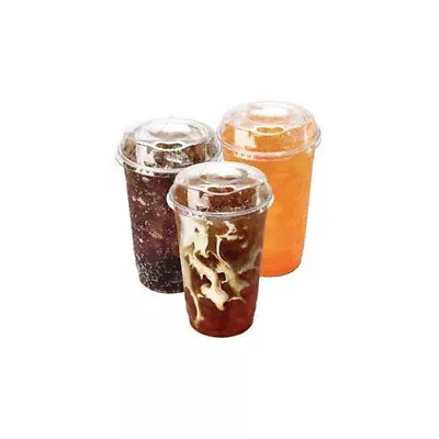 Takeaway Cups With Sip Through Lids (set Of 50) For Drinks Sweets Popcorn • £9.06