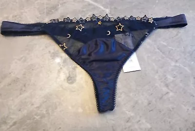 M&S BOUTIQUE X Damaris Astrid Embroidery Thong Knickers Size 12 • £6.29