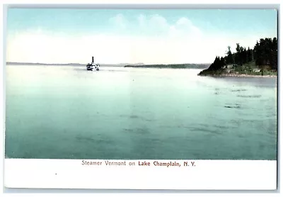 C1910 Steamer Vermont Exterior Lake Champlain New York Vintage Antique Postcard • $9.95