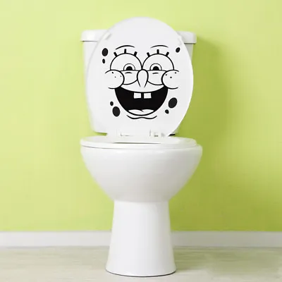 £2.99 • Buy Sponge Bob Face Sticker Decal For Toilet Lid Wall Laptop Window Fridge SpongeBob