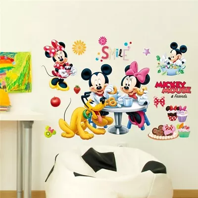 Disney Mickey Minnie Mouse Wall Stickers Decal Decor Kids Room Home Cartoon Deco • $7.90