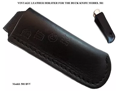 70's UNUSED VINTAGE BUCK KNIFE KNIVES MODEL 501 SQUIRE LEATHER HOLSTER / SHEATH • $17.90