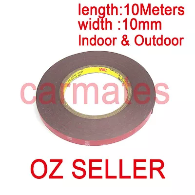 For 3M Double Face Sided Tape 10mm 10 Meters To Automotive Usage Dashboard Door • $11.46