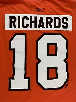 Philadelphia Flyers NHL Mike Richards #18 T-Shirt Gildan Orange Shirt Mens Large • $14.97