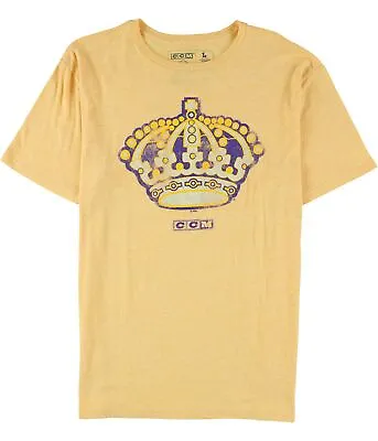 CCM Mens LA Kings Crown Logo Graphic T-Shirt Yellow XX-Large • $19.51