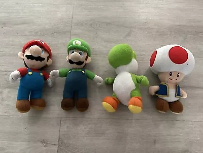 Nintendo 2012 Mario Luigi Yoshi Toad Plush Toy Lot Goldie International 8 Inch • $59.99