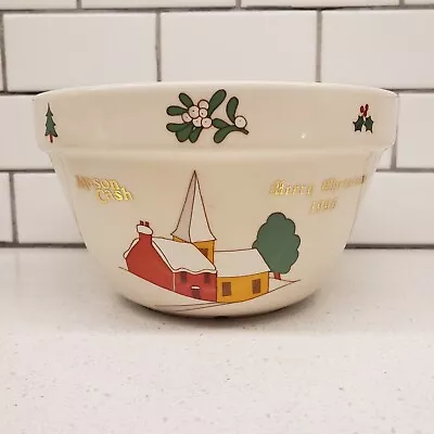 MASONS / ROYAL CAULDON YULETIDE / CHRISTMAS VILLAGE MIXING BOWL C.1988 - PERFECT • $35