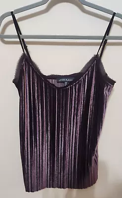 Jasmine & Juliana Women's Size XS Purple Velvet Cami • £14.16