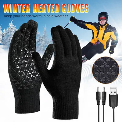 USB Electric Heating Gloves Winter Warm Touchscreen Hand Warmer Men Women Gloves • $9.19