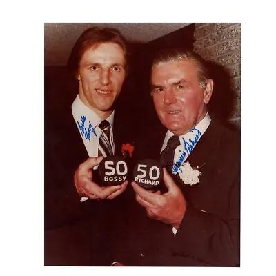 Mike Bossy & Maurice Richard Signed Islanders & Canadiens 8 X 10 Photo - 70763 • $479.99