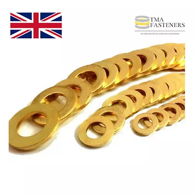 Brass Washers 2mm 2.5mm 3mm 4mm 5mm 6mm 8mm 10mm 12mm Excellent Quality • £1.99