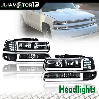 Clear LED DRL HEADLIGHT BUMPER LAMPS FIT FOR 99-02 CHEVY SILVERADO 00-06 TAHOE • $89.80