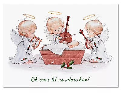 Set 18 Morehead Baby Angels Rejoice Religious Christmas Cards Single Design 5x7 • $6.99