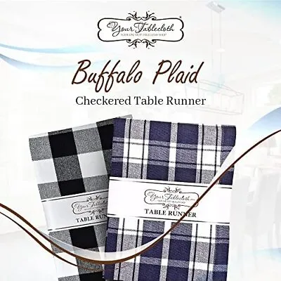 Yourtablecloth Checkered Table Runner Great For Farmhouse Holiday Home 14 X... • $11.99