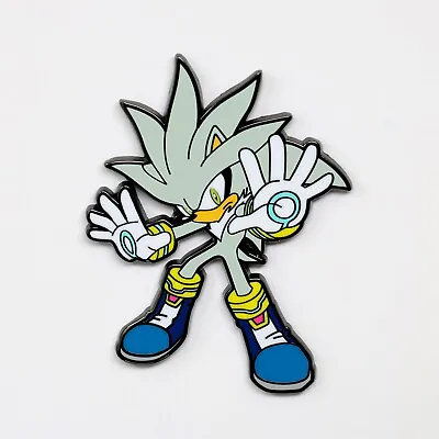 Silver The Hedgehog Sonic Limited Enamel Pin Figure Official Prime • $10.99