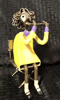 Manuel Felguerez Metal Sculpture Orchestra Musicians Girl Playing Flute Piccolo • $64.99