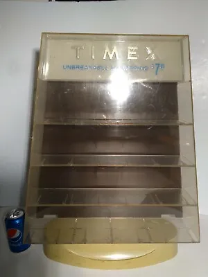 Vintage Timex Store Display Case Counter Watch Acrylic Plastic 24 1/2 In  • $69.99
