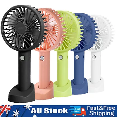 $15.49 • Buy Mini Portable Hand-held Desk Fan Cooling Cooler USB Air Rechargeable 3 Speed AU
