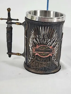 Game Of Thrones Official Merchandise Iron Throne Tankard Metal Lined Drinkware • £27.95