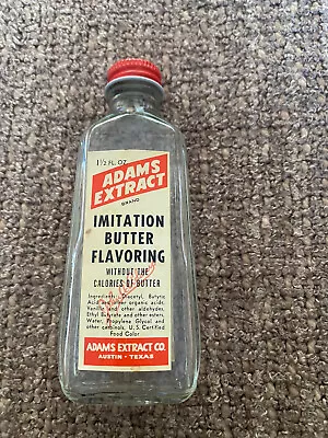 Vintage Adams Extract Imitation Butter Flavoring Bottle   • $5.99