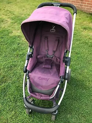 ICANDY CHERRY Mulberry  SYSTEM PUSHCHAIR CHASIS CARRY COT RAINCOVER • £75